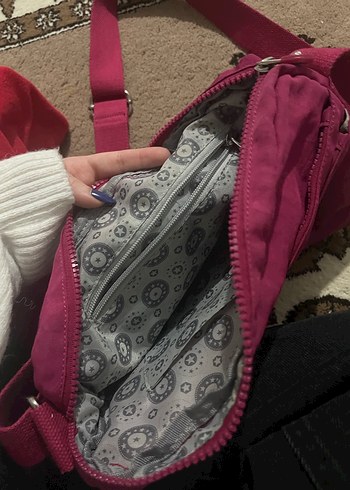 Pembe Kadın Çapraz Çanta Fermuarlı - Görsel 3