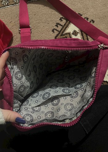 Pembe Kadın Çapraz Çanta Fermuarlı - Görsel 2