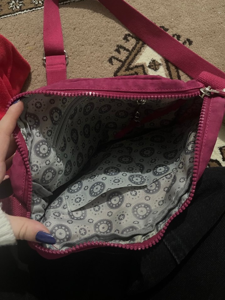 Pembe Kadın Çapraz Çanta Fermuarlı - Görsel 2