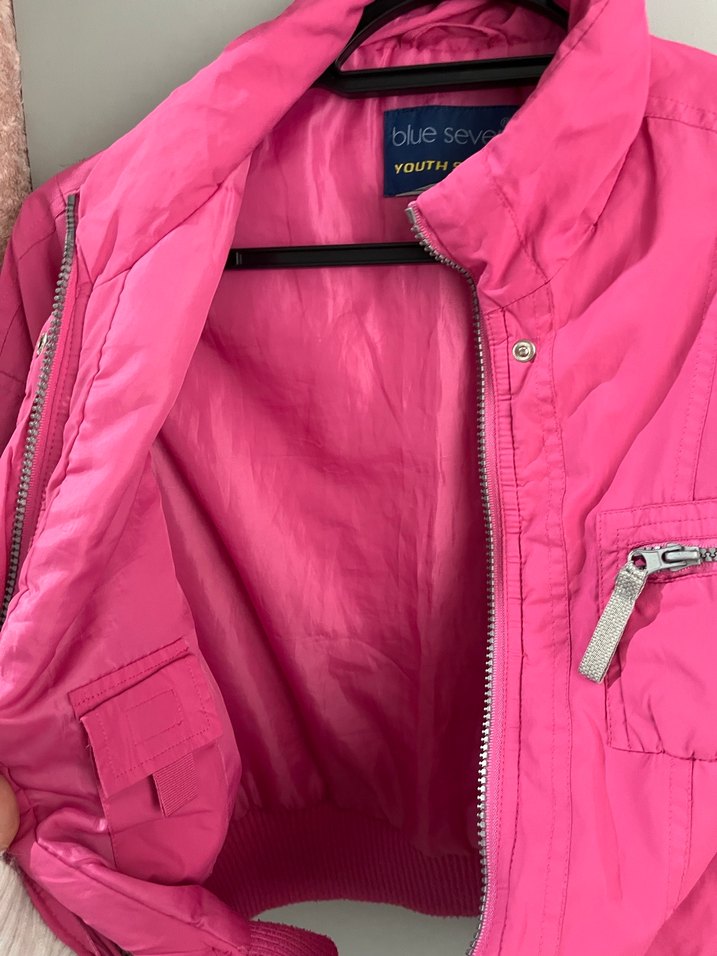 pembe düğmeli kız çocuk mont - Görsel 4