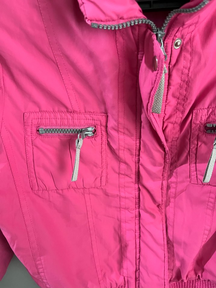 pembe düğmeli kız çocuk mont - Görsel 3