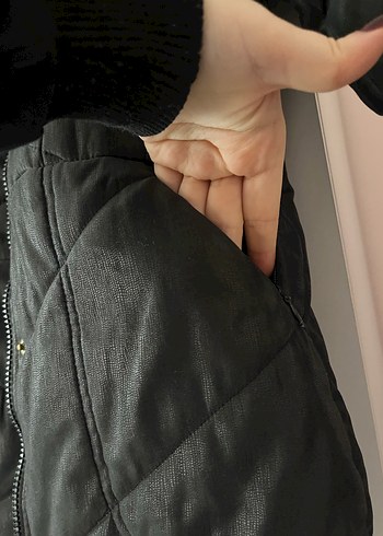 kız çocuk siyah mont - Görsel 2