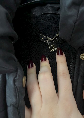 kız çocuk siyah mont - Görsel 4