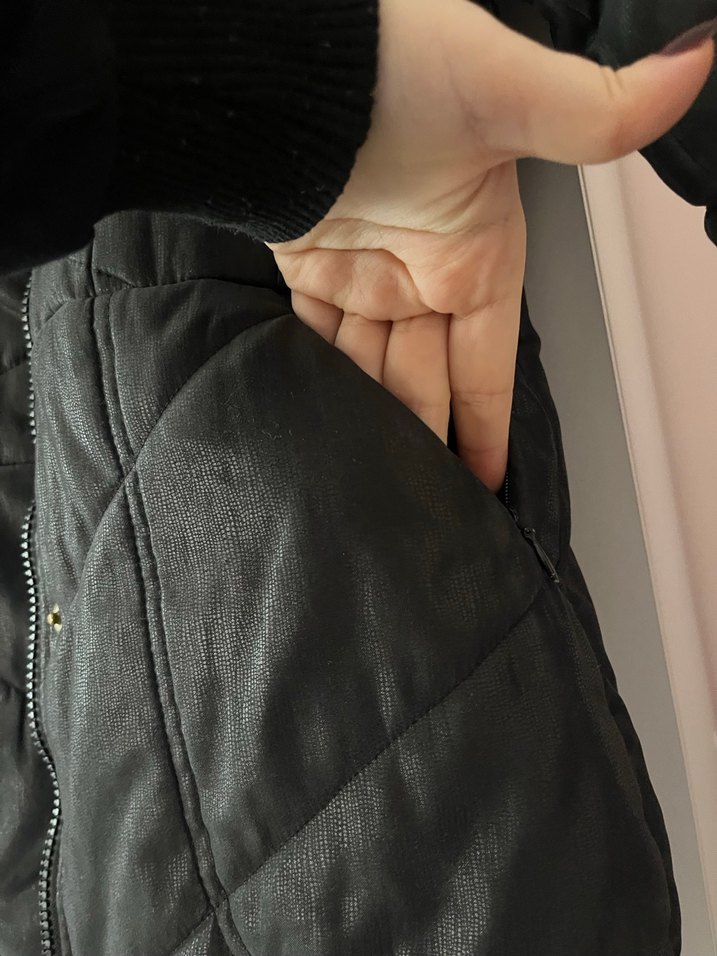 kız çocuk siyah mont - Görsel 2