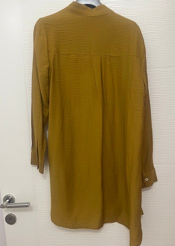 LC Waikiki Bej Uzun Kollu Keten Kadın Gömlek