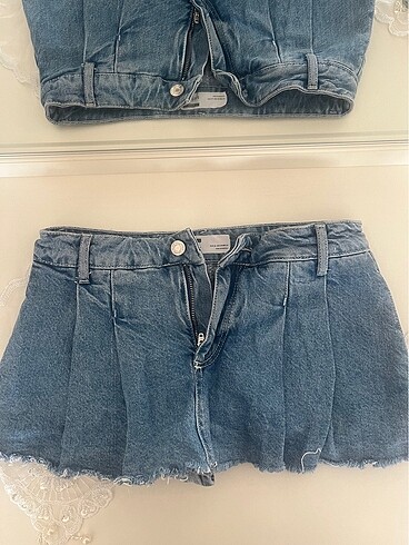 Kot Şort Etek Bershka