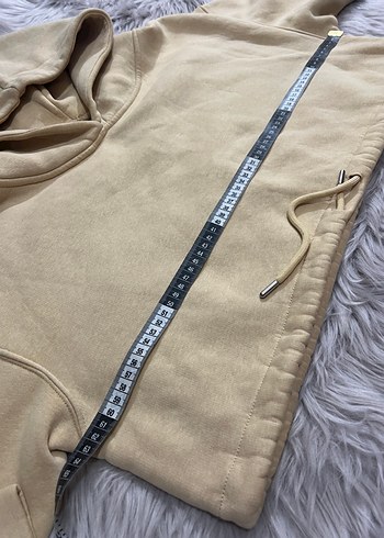 s Beden Bej Kapüşonlu Kadın Sweatshirt