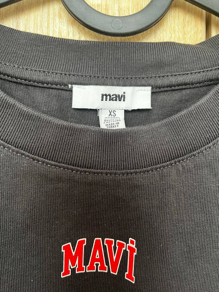 Mavi Siyah Kadın Kısa Kollu Tişört - Görsel 2