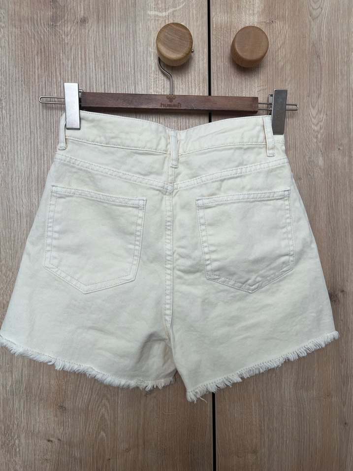 Bej Mini Kadın Denim Şort - Görsel 2