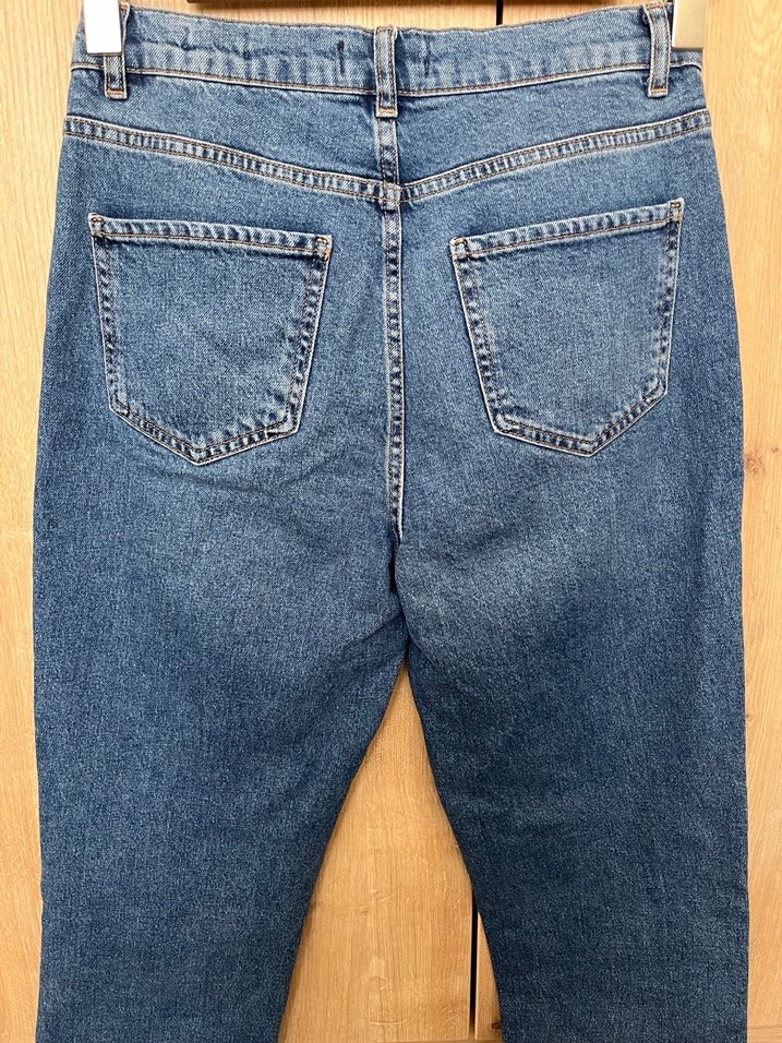 Midi Boy Kadın Mavi Denim Kot Pantolon - Görsel 3
