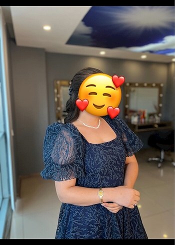 Alfabeta Simli balon kol kare yaka abiye