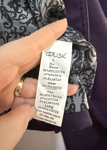 Düğmeli Mor Midi Blazer Kadın - Görsel 2