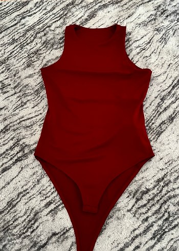 Bordo Kadın Kolsuz Fitted Mayo - Görsel 2