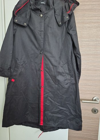 Siyah Kuşaklı Uzun Hamile Kabanı - Görsel 5