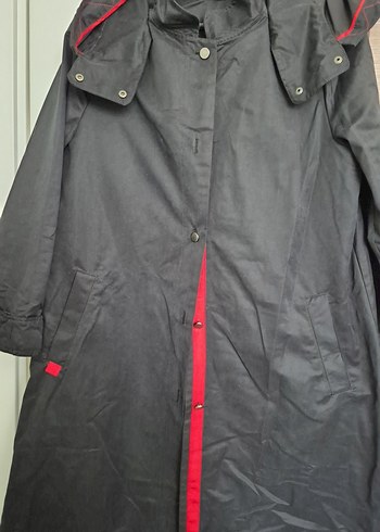 Siyah Kuşaklı Uzun Hamile Kabanı - Görsel 2