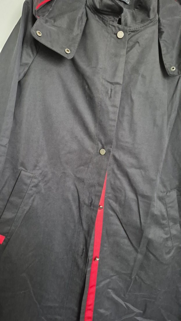 Siyah Kuşaklı Uzun Hamile Kabanı - Görsel 4