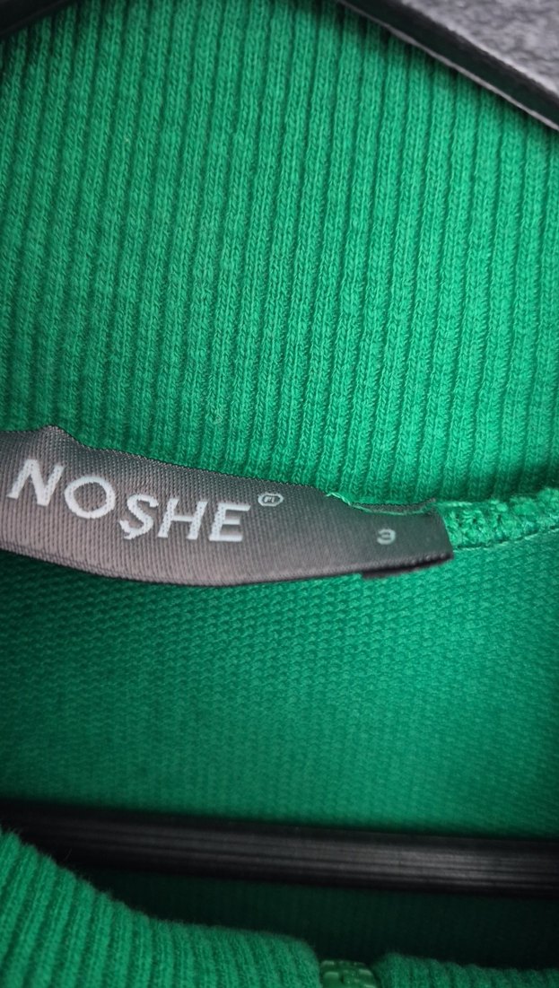 Uzun Kollu Yeşil Fermuarlı Tunik - Görsel 5