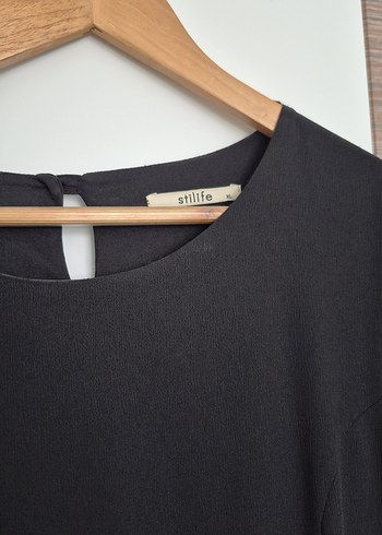 Siyah Piliseli Uzun Kollu Uzun Elbise - Görsel 3