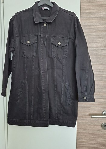 Siyah Düğmeli Kadın Denim Ceket - Görsel 6