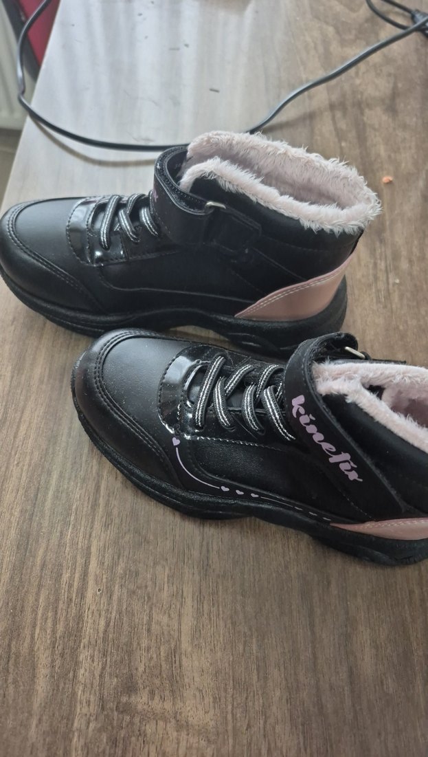 Kız Çocuk Pembe Zebra Desenli Cırtcırtlı Bot - Görsel 3