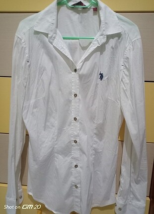u.s. polo beyaz gömlek
