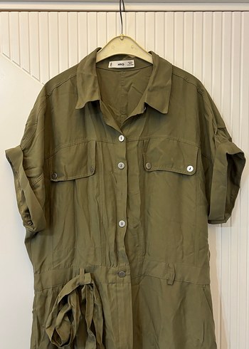 Kadın Keten Haki Uzun Tulum - Görsel 2