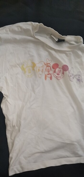 10 Yaş Beden Disney Karakterli Kısa(Crop) T-shirt (LC Waikiki)