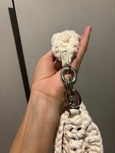 ZARA ZİNCİRLİ ÖRGÜ ÇANTA - Görsel 3