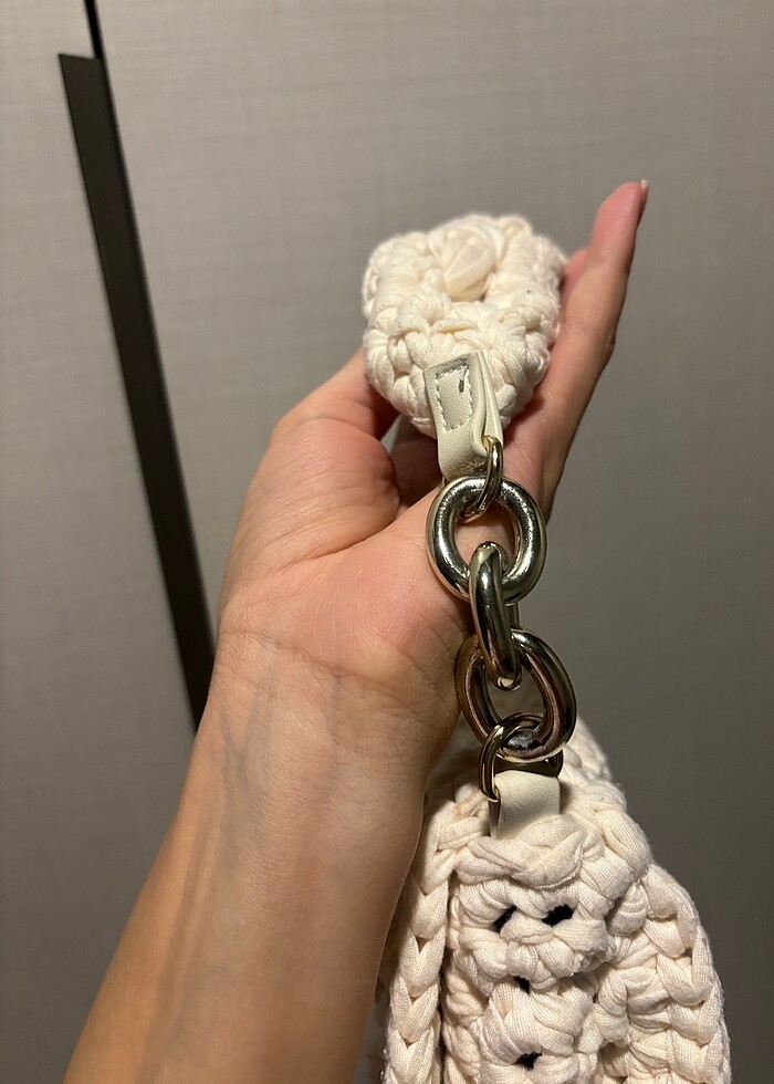 ZARA ZİNCİRLİ ÖRGÜ ÇANTA - Görsel 3