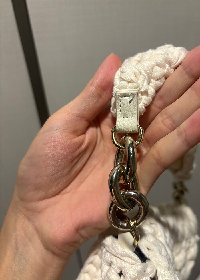 ZARA ZİNCİRLİ ÖRGÜ ÇANTA - Görsel 4