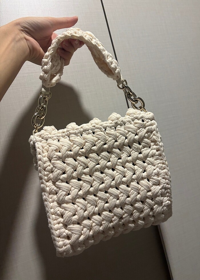 ZARA ZİNCİRLİ ÖRGÜ ÇANTA - Görsel 2