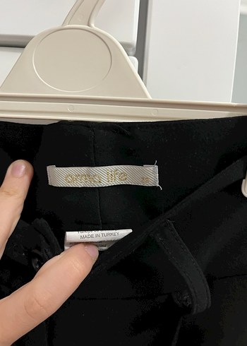Armalife Düğmeli Siyah Kadın Kumaş Pantolon