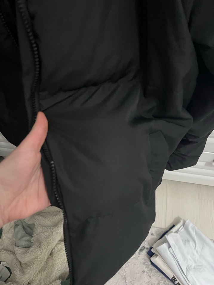 Siyah Kadın Midi Boy Sıcak Mont - Görsel 4