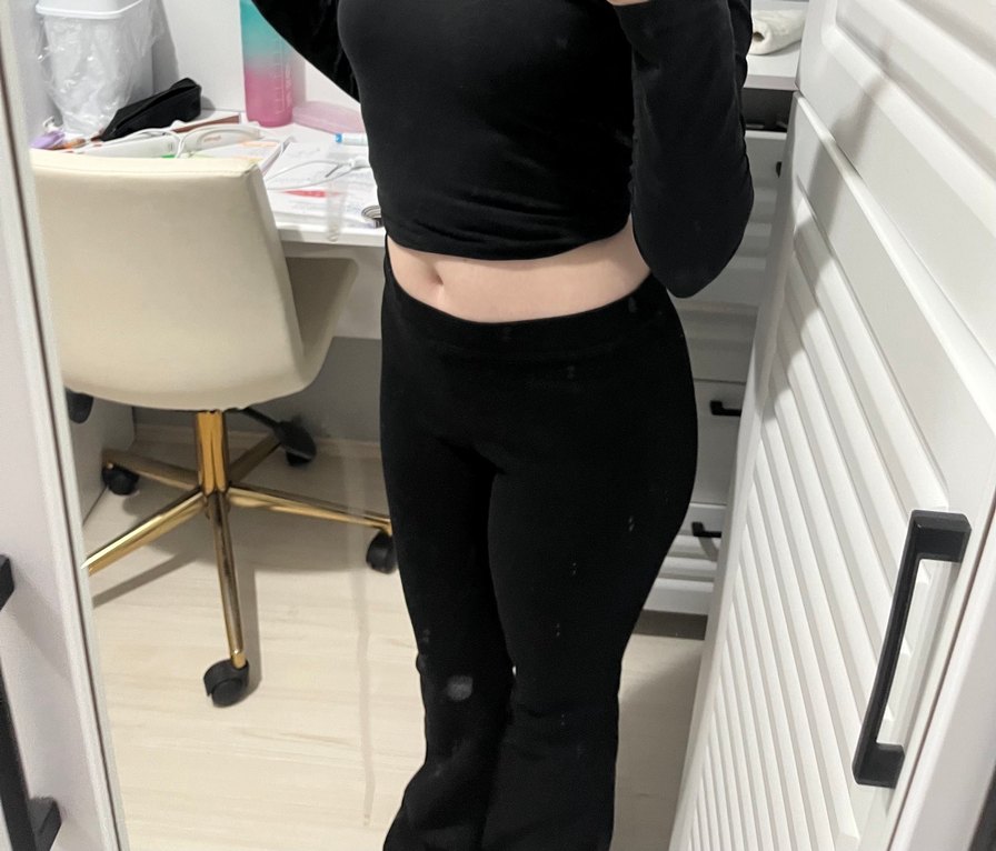 Siyah ispanyol paça pantolon - Görsel 2