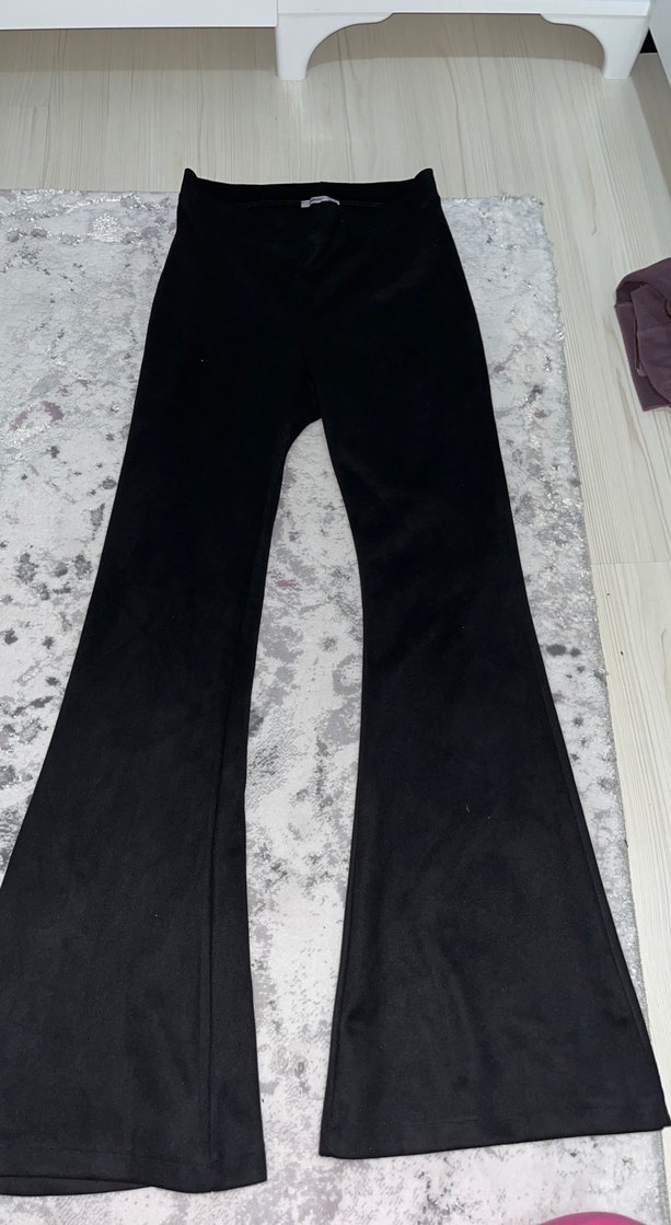 Siyah ispanyol paça pantolon - Görsel 4