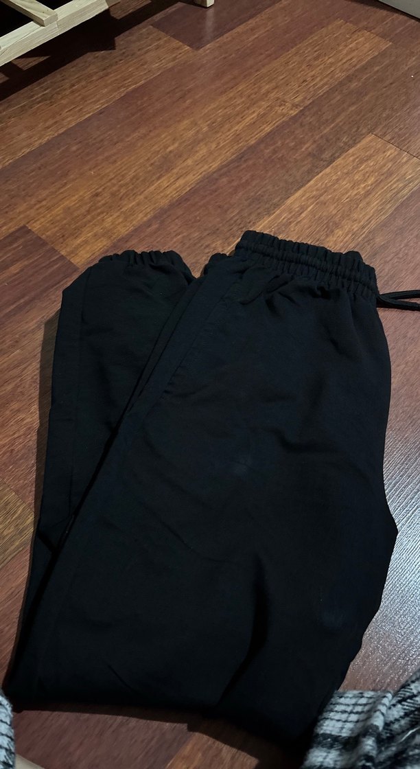 Siyah Fermuarlı Rahat Kesim Erkek Eşofman - Görsel 2