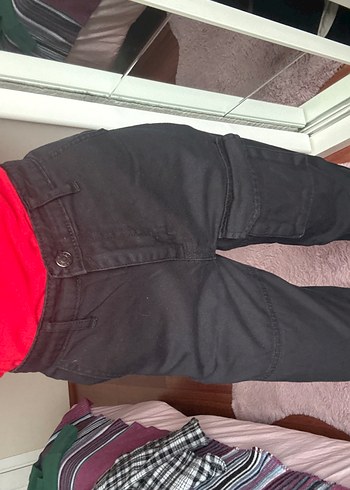 Siyah Bel Detaylı Rahat Kesim Streetwear Jean - Görsel 4