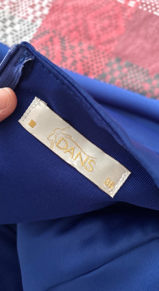 Lacivert Drapeli Uzun Abiye Elbise - Görsel 4