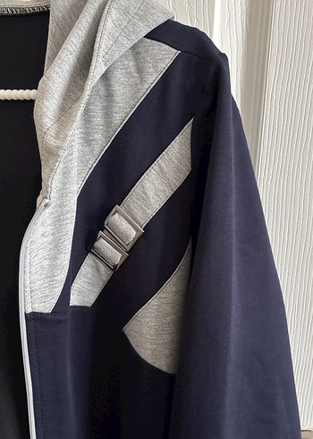 Gri Kapüşonlu Uzun Kadın Kaban - Görsel 3