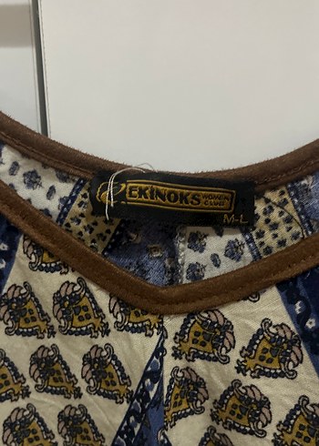 m Beden kahverengi Renk Püsküllü Bohem Kısa Askılı Bluz