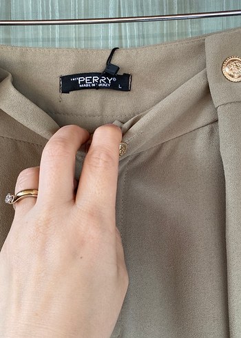 Bej Kadın Pilili Kumaş Pantolon - Görsel 3