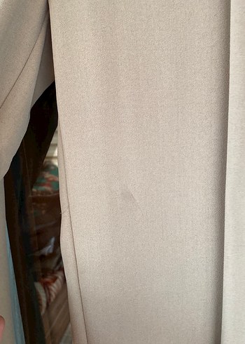 Bej Pileli Midi Kumaş Pantolon - Görsel 2