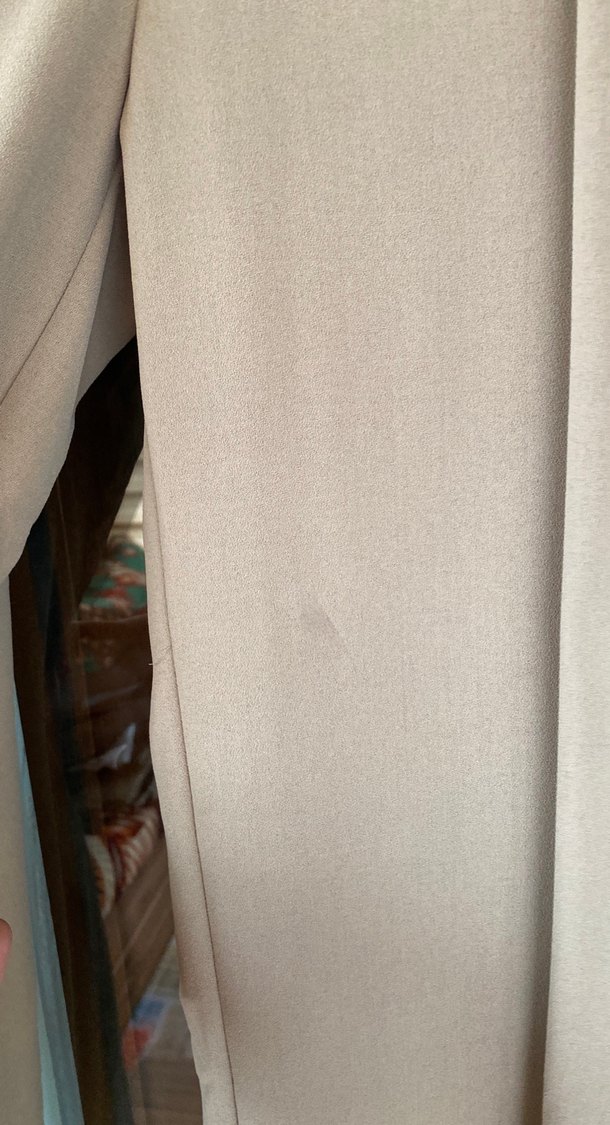 Bej Pileli Midi Kumaş Pantolon - Görsel 2