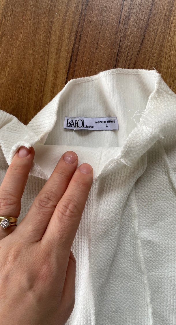 Beyaz Kadın, Pileli, Uzun Kollu - Görsel 3