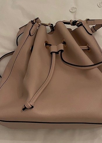 H&M toz pembe çanta