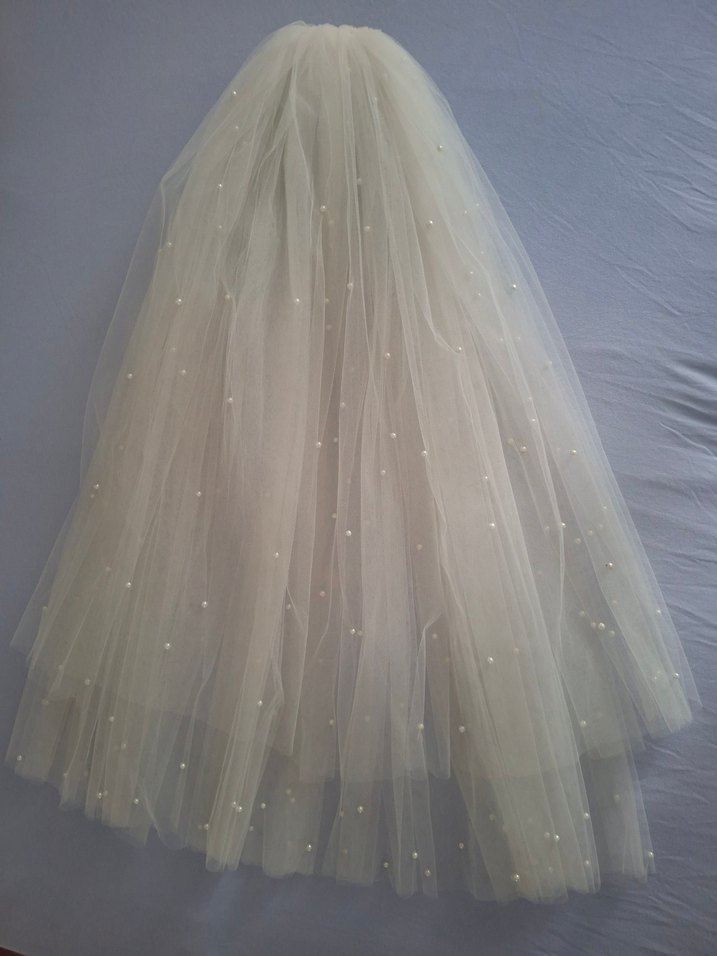 Pronovias Vintage Kısa Beyaz Duvak — görsel 2/4