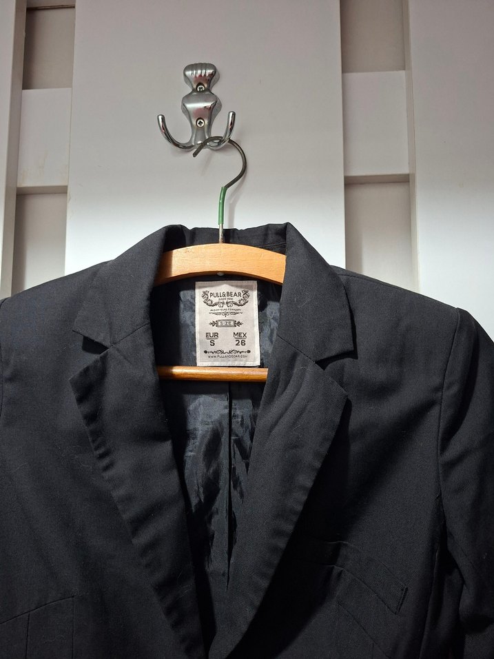 Pull and Bear Düğmeli Siyah Kadın Blazer Ceket — görsel 2/3