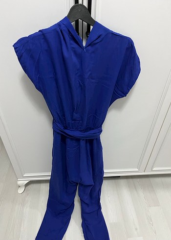 Mavi Drapeli Kadın Uzun Tulum - Görsel 4