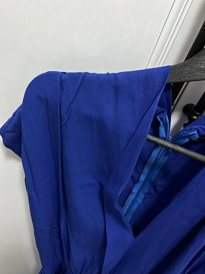 Mavi Drapeli Kadın Uzun Tulum - Görsel 2