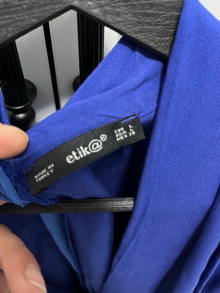 Mavi Drapeli Kadın Uzun Tulum - Görsel 3